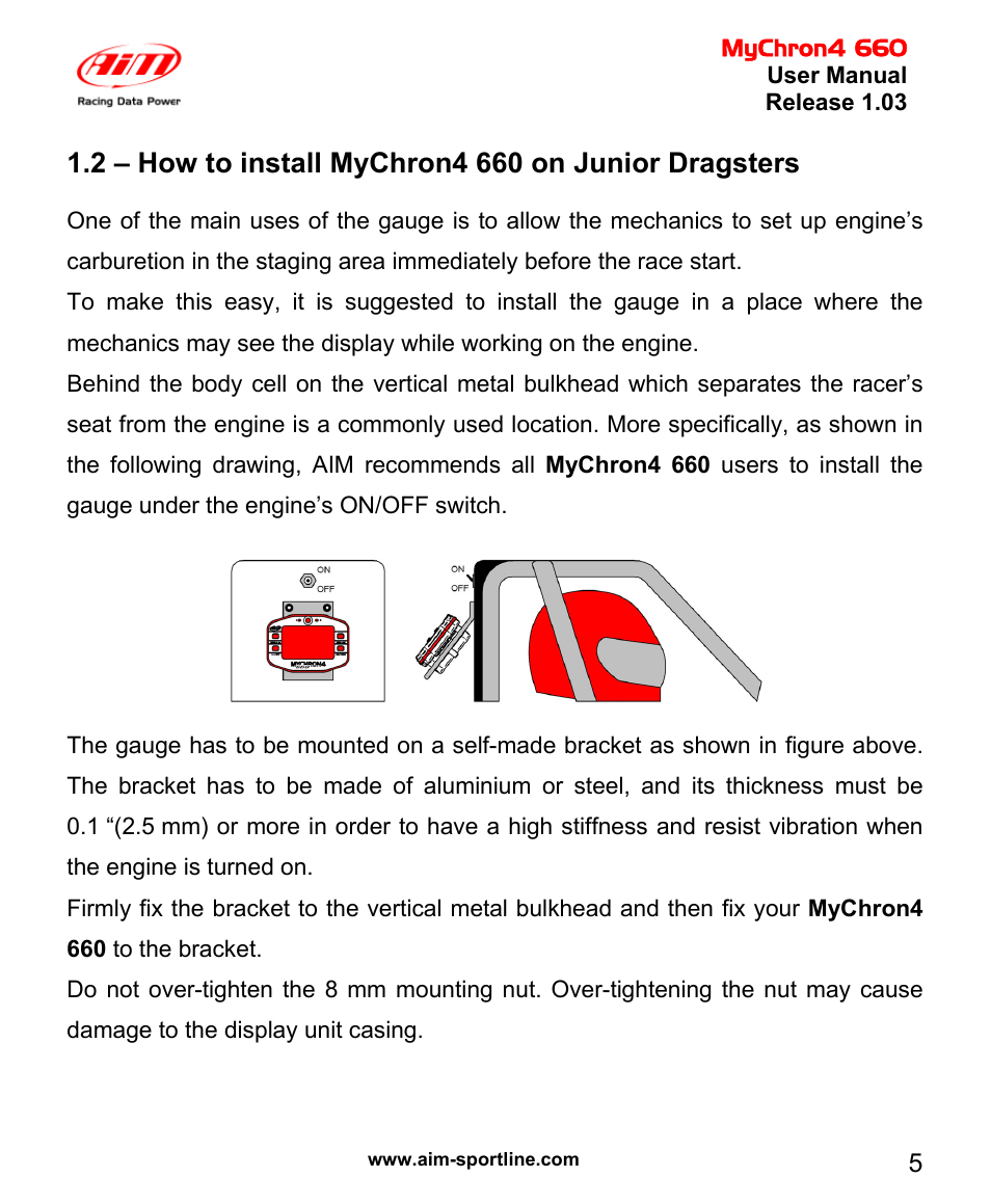 AiM MyChron4 660 User Manual | Page 6 / 87