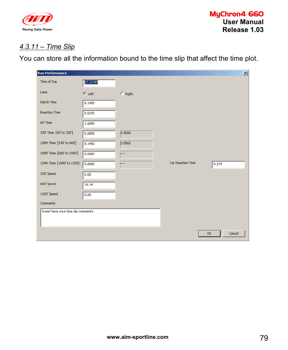 AiM MyChron4 660 User Manual | Page 80 / 87