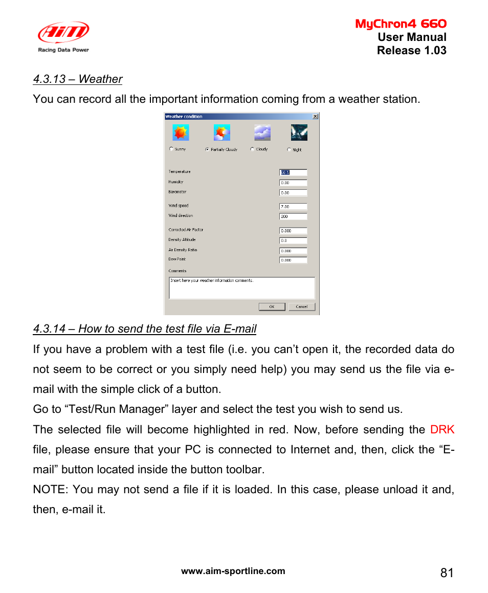 AiM MyChron4 660 User Manual | Page 82 / 87