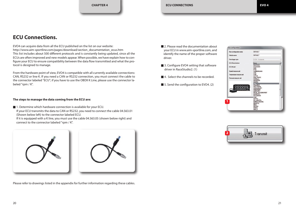 Ecu connections | AiM EVO4 User Manual | Page 11 / 28