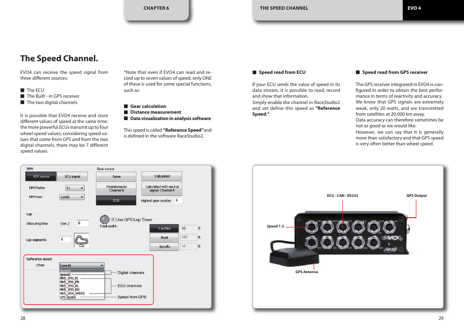 The speed channel | AiM EVO4 User Manual | Page 15 / 28