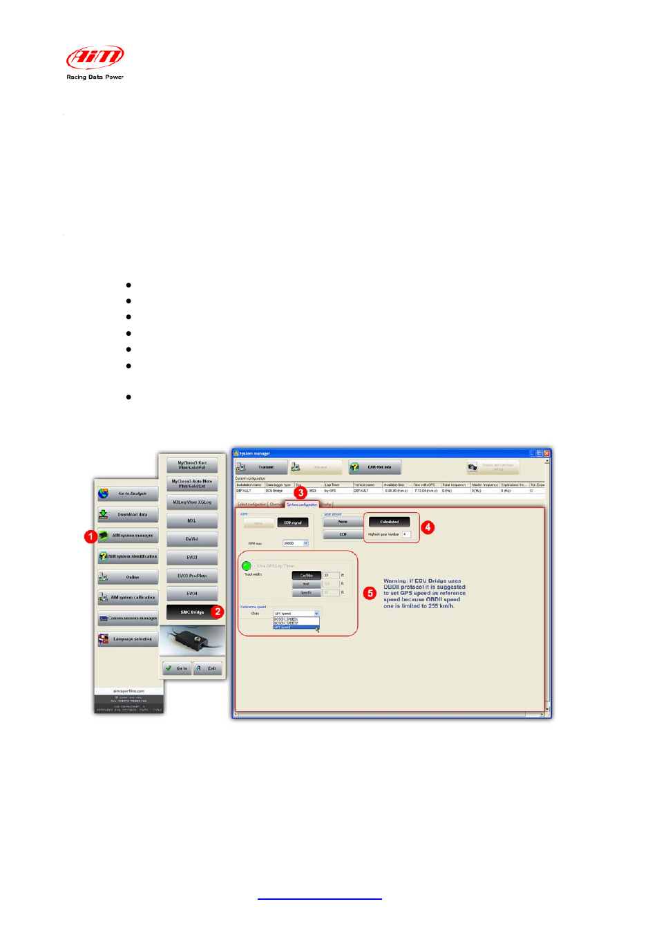 1 – preliminary information, 2 – activating the procedure | AiM ECU Bridge User Manual | Page 14 / 18
