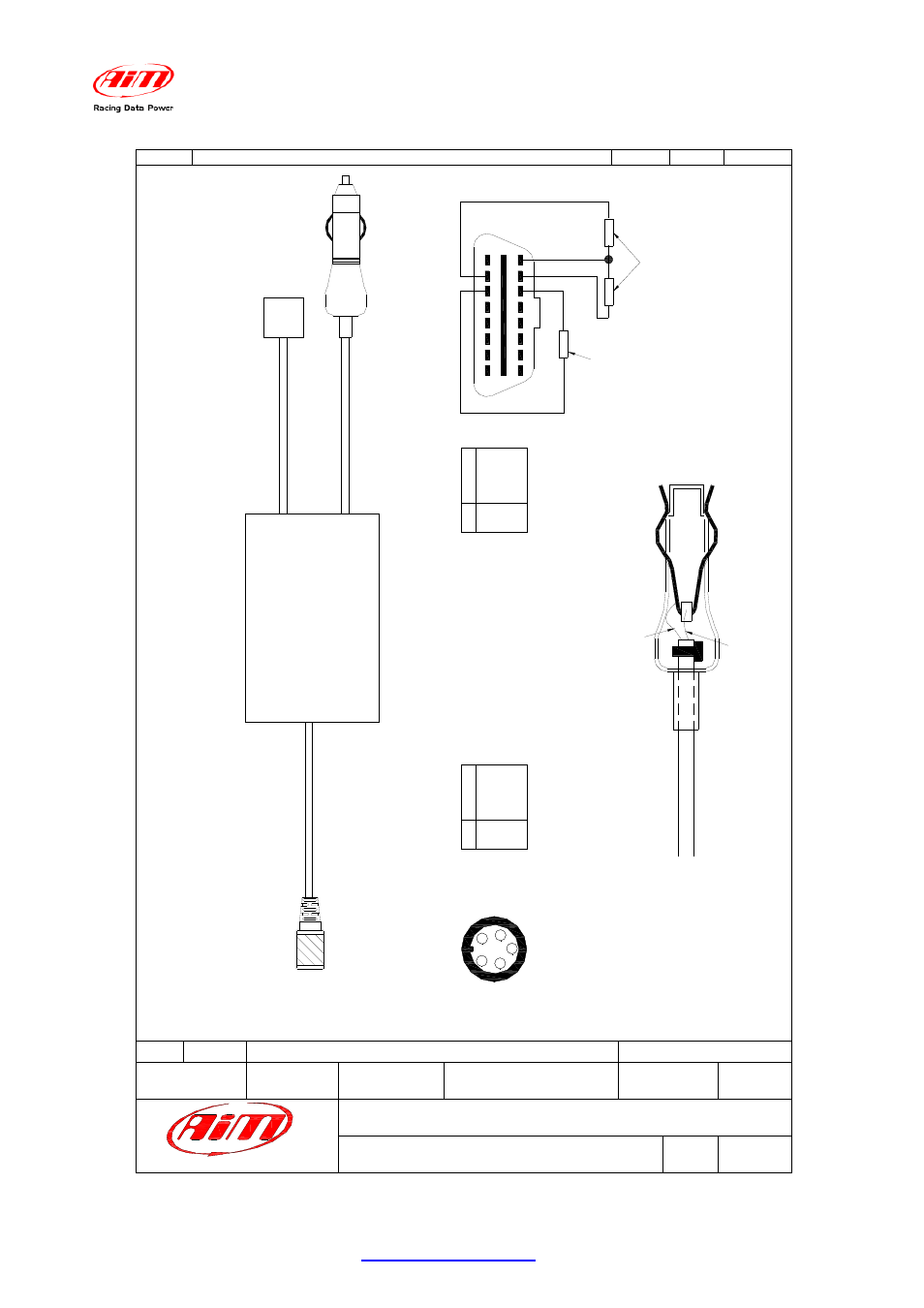 Can k line ecu bridge pinout, Can k line ecu bri dge, Racing data power | Pinout ecu bridge can e linea k | AiM ECU Bridge User Manual | Page 17 / 18