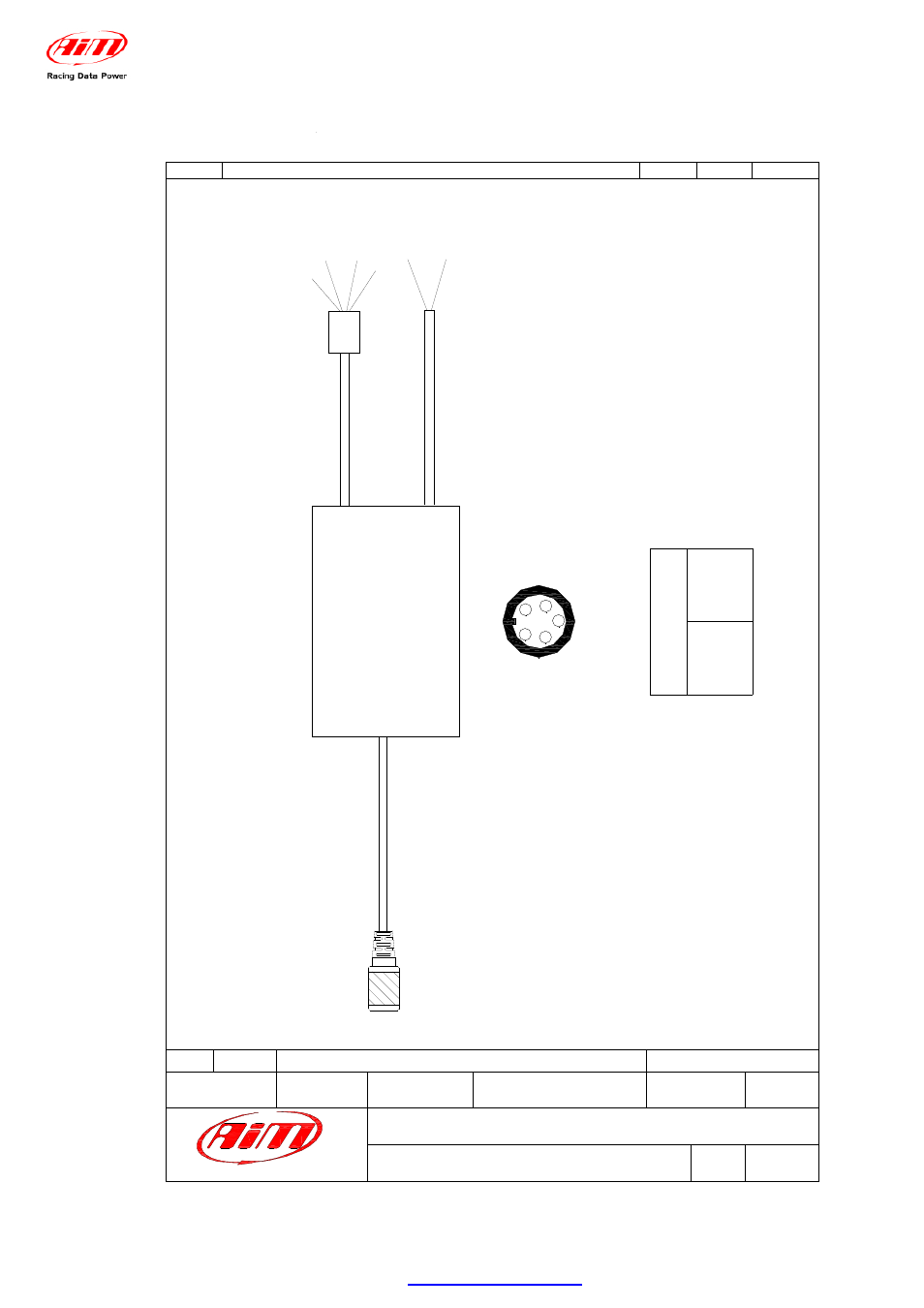 Appendix – technical drawing, Rp m bridge pinout, Rpm bridge | Rpm bridge user manual release 1.03 | AiM RPM Bridge User Manual | Page 12 / 12