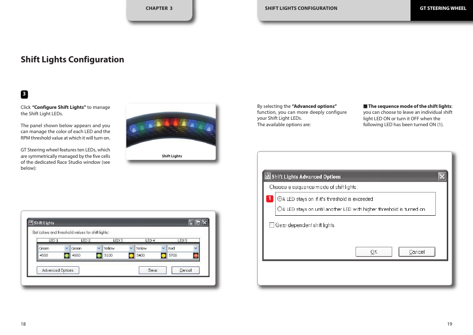 Shift lights configuration | AiM GT Steering Wheel User Manual | Page 10 / 24