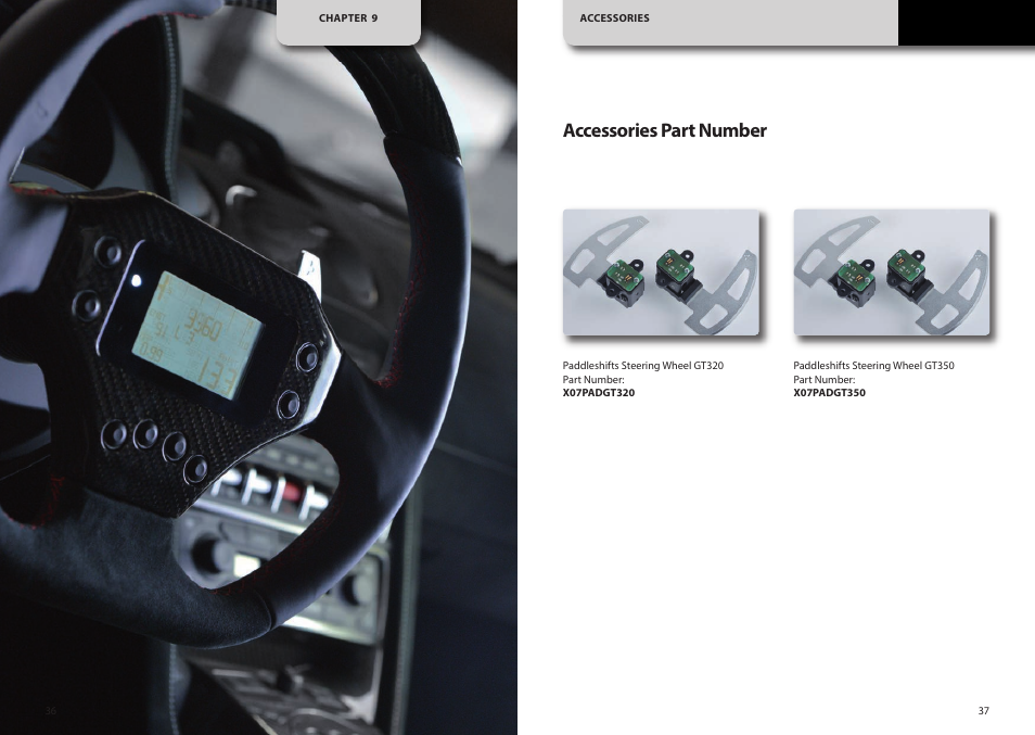 Accessories part number | AiM GT Steering Wheel User Manual | Page 19 / 24