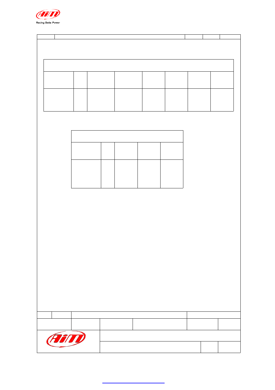 Table 1 - cables ending with a connector, Table 2 - not ended cables, Formula steering wheel user manual release 1.02 | AiM Formula Steering Wheel User Manual | Page 17 / 20