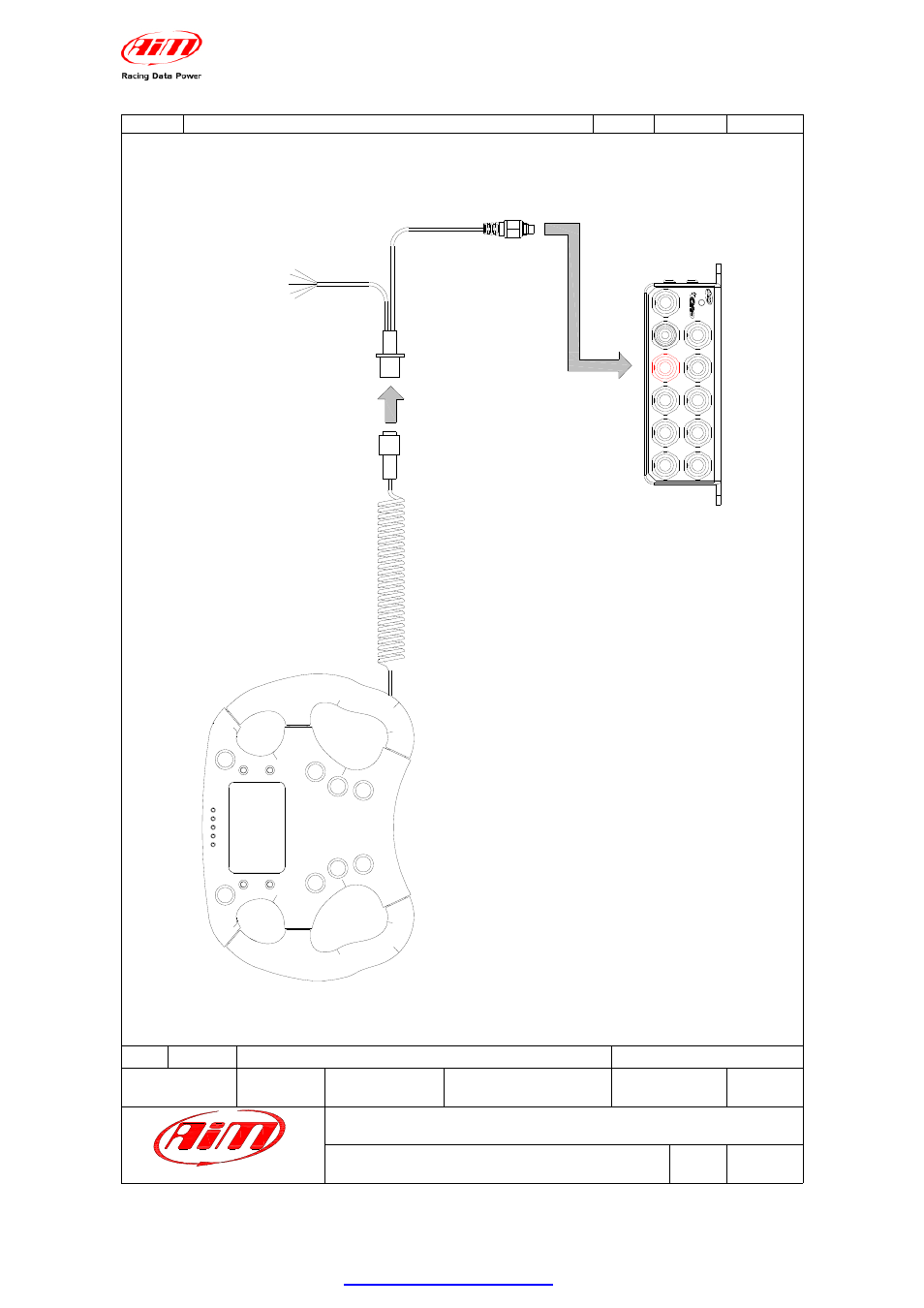 Schema di collegamento evo4 + volante formula, Formula steering wheel user manual release 1.02, Racing data power | AiM Formula Steering Wheel User Manual | Page 20 / 20