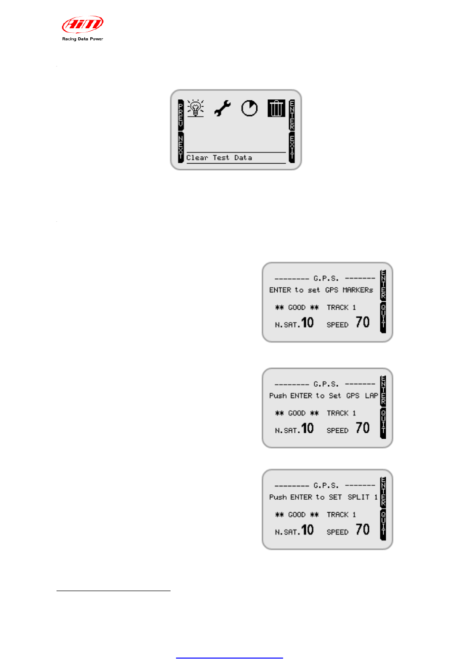 4 – clear test data (evo4 only) | AiM Formula Steering Wheel User Manual | Page 9 / 20