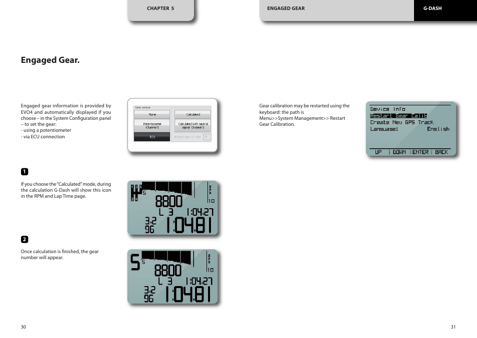Engaged gear | AiM G-Dash User Manual | Page 16 / 20
