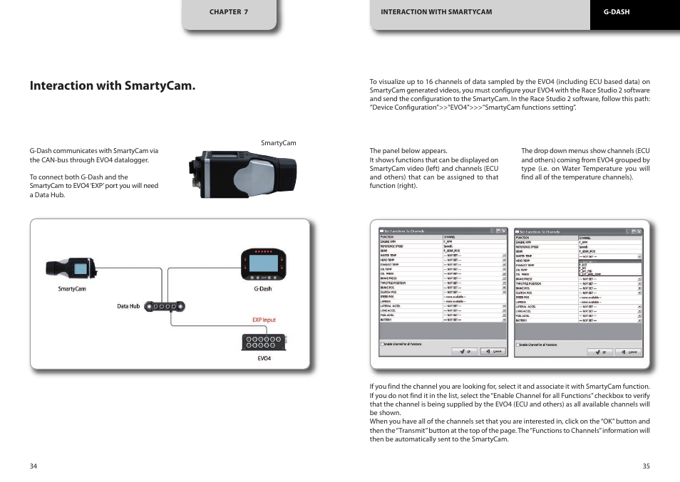 Interaction with smartycam | AiM G-Dash User Manual | Page 18 / 20