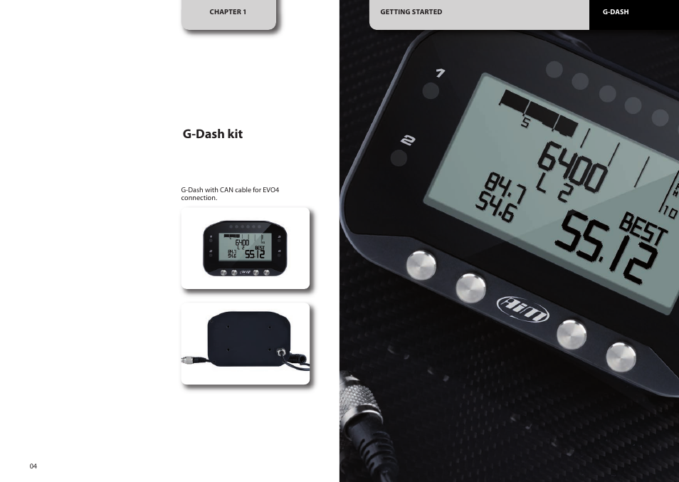 G-dash kit | AiM G-Dash User Manual | Page 3 / 20