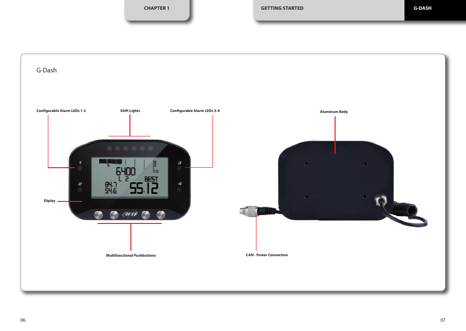 G-dash | AiM G-Dash User Manual | Page 4 / 20