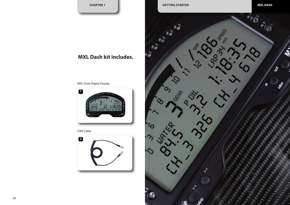 Mxl dash kit includes | AiM MXL Dash User Manual | Page 3 / 10