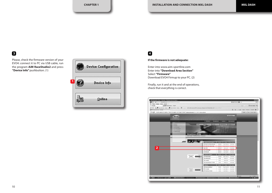 AiM MXL Dash User Manual | Page 6 / 10