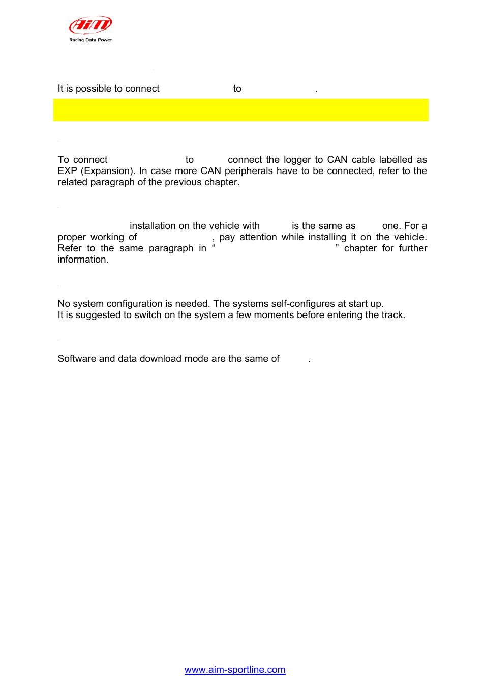3 – gps05 module and evo3, 1 – connections and power, 2 – installation on the vehicle | 3 – configuration wizard, 4 – data download | AiM GPS05 Module User Manual | Page 11 / 32