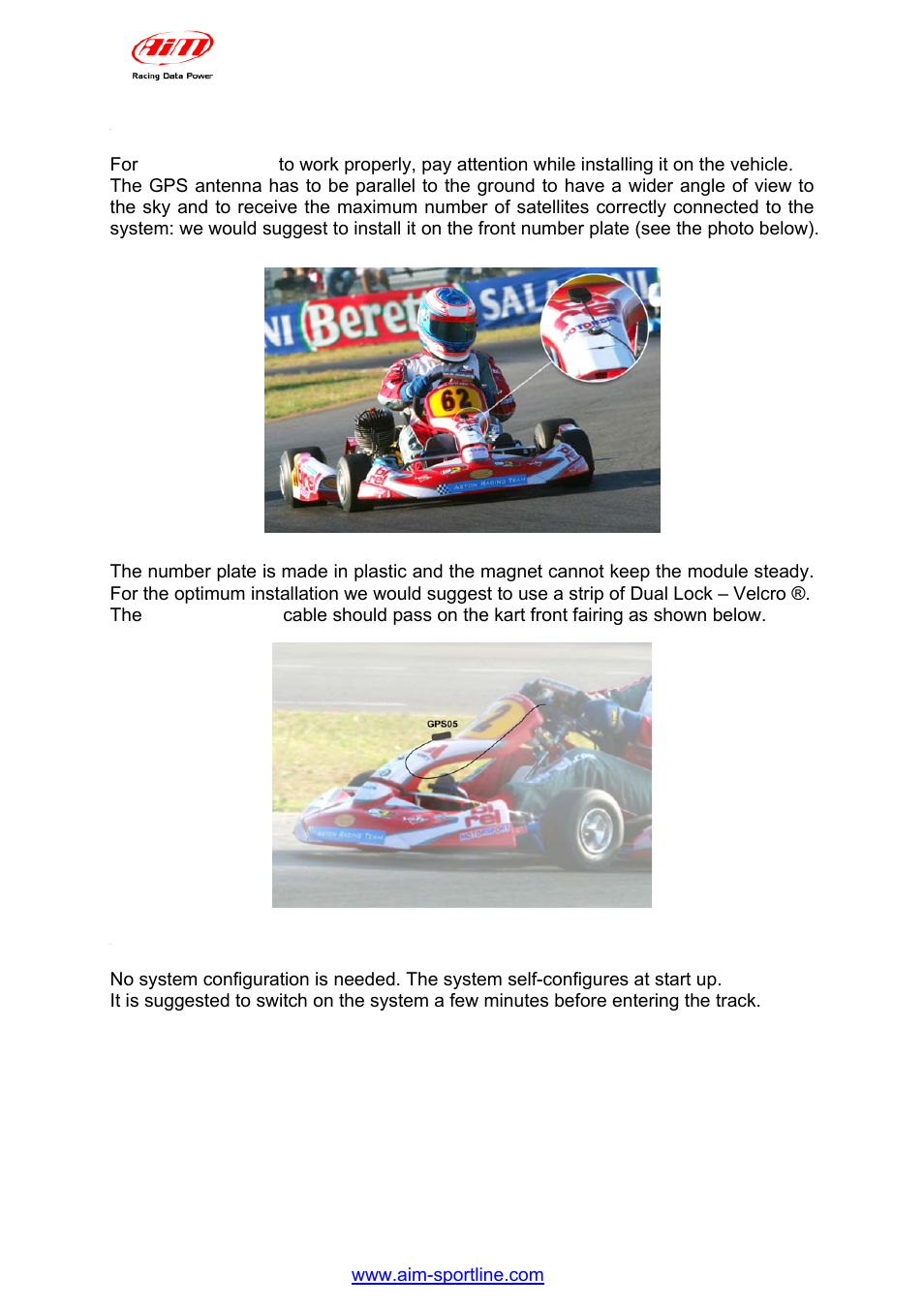 2 – installation on the vehicle, 3 – configuration wizard | AiM GPS05 Module User Manual | Page 15 / 32