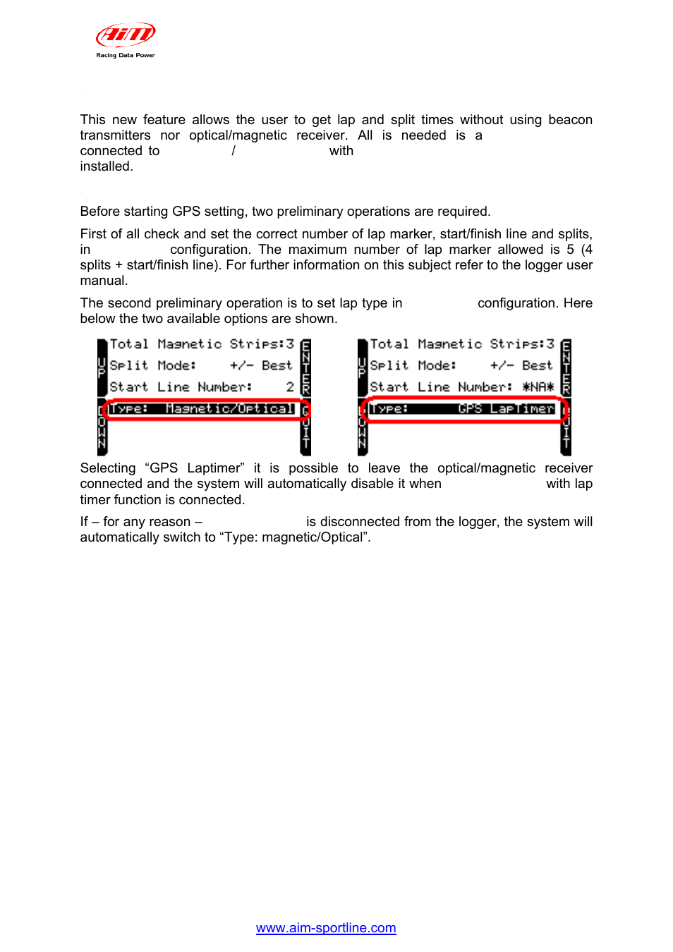 4 – the gps lap timer, 1 – preliminary operations | AiM GPS05 Module User Manual | Page 16 / 32