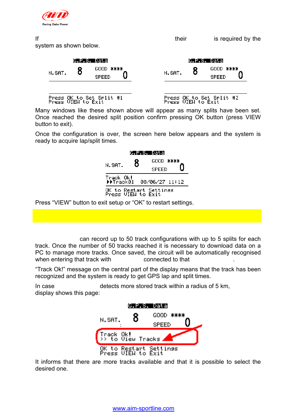 AiM GPS05 Module User Manual | Page 18 / 32