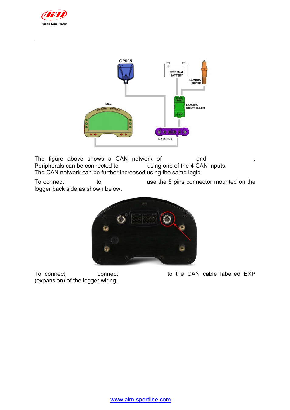 2 – connection with additional peripherals | AiM GPS05 Module User Manual | Page 6 / 32
