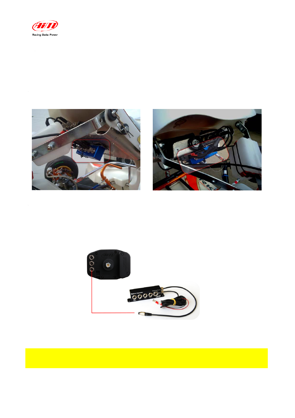 1 – how to install mychron expansion on the kart, 2 – how to connect mychron expansion to mychron4 | AiM MyChron Expansion User Manual | Page 6 / 16