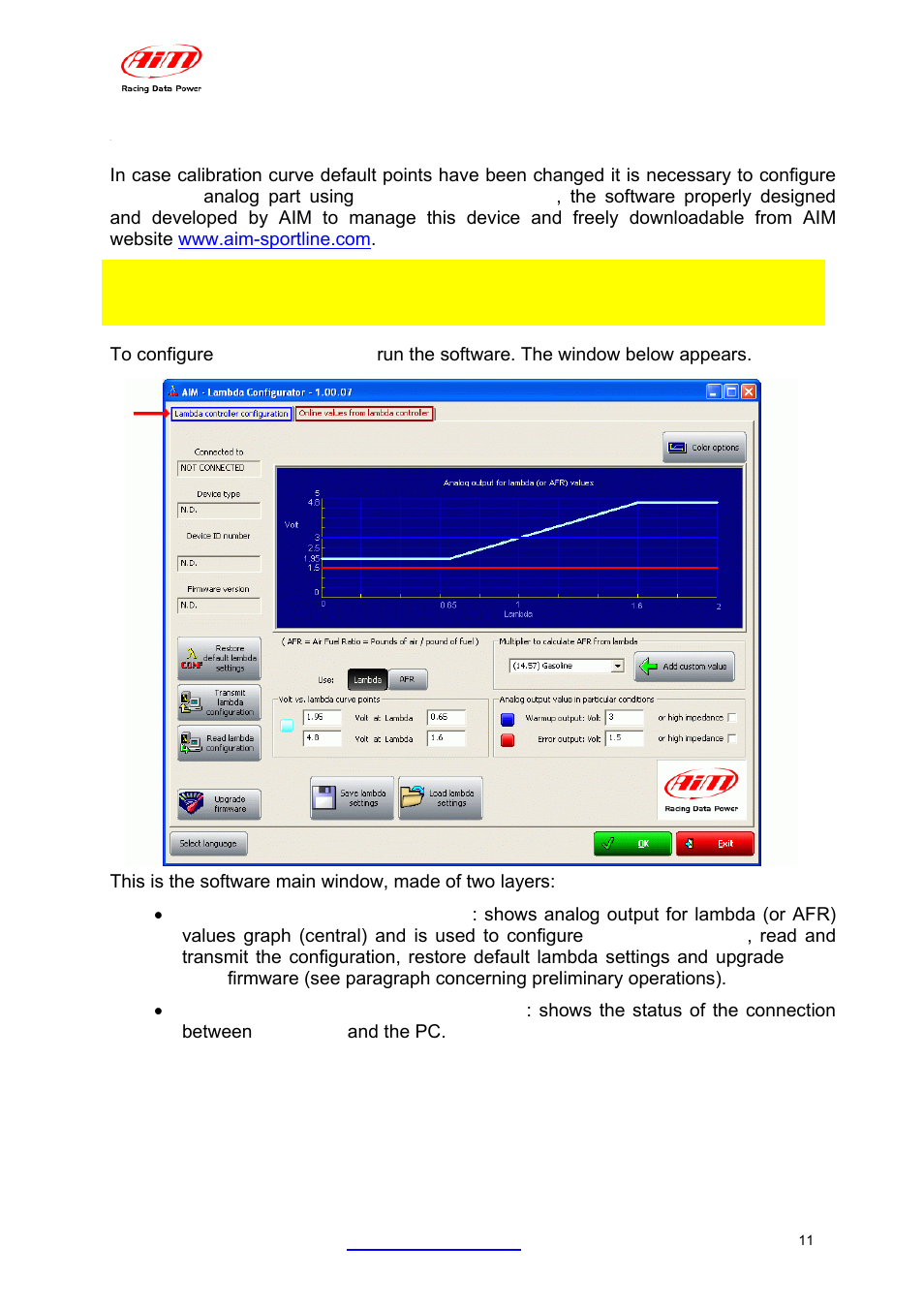 2 – lcu-one analog custom configuration | AiM LCU-One CAN + Analog ver 1.05 User Manual | Page 12 / 36