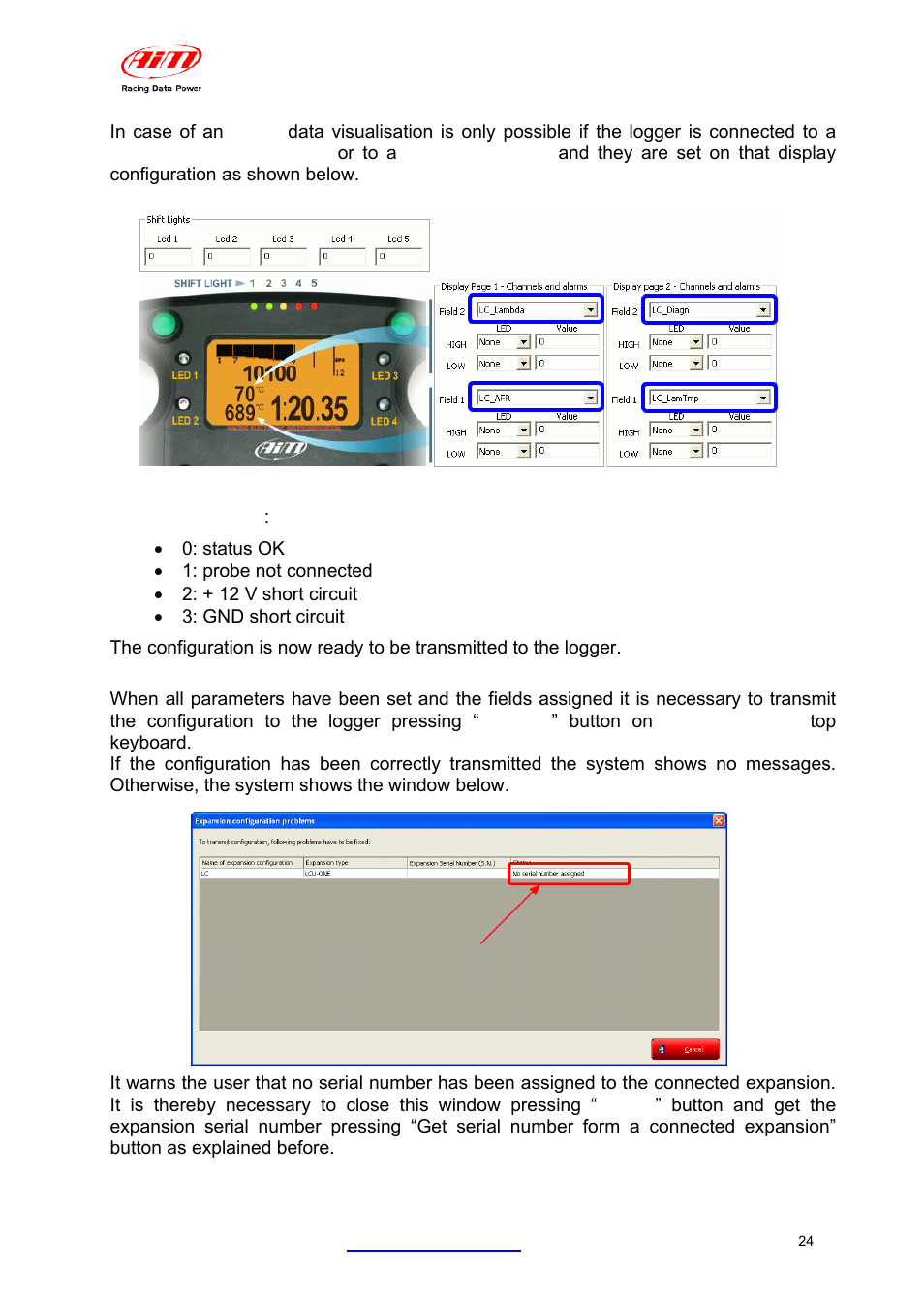 AiM LCU-One CAN + Analog ver 1.05 User Manual | Page 25 / 36