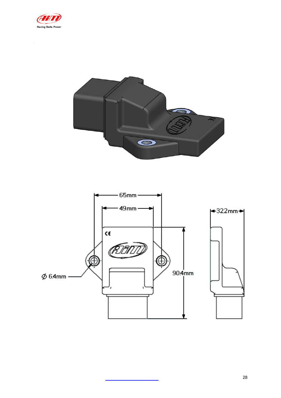 C” – technical drawings | AiM LCU-One CAN + Analog ver 1.05 User Manual | Page 29 / 36