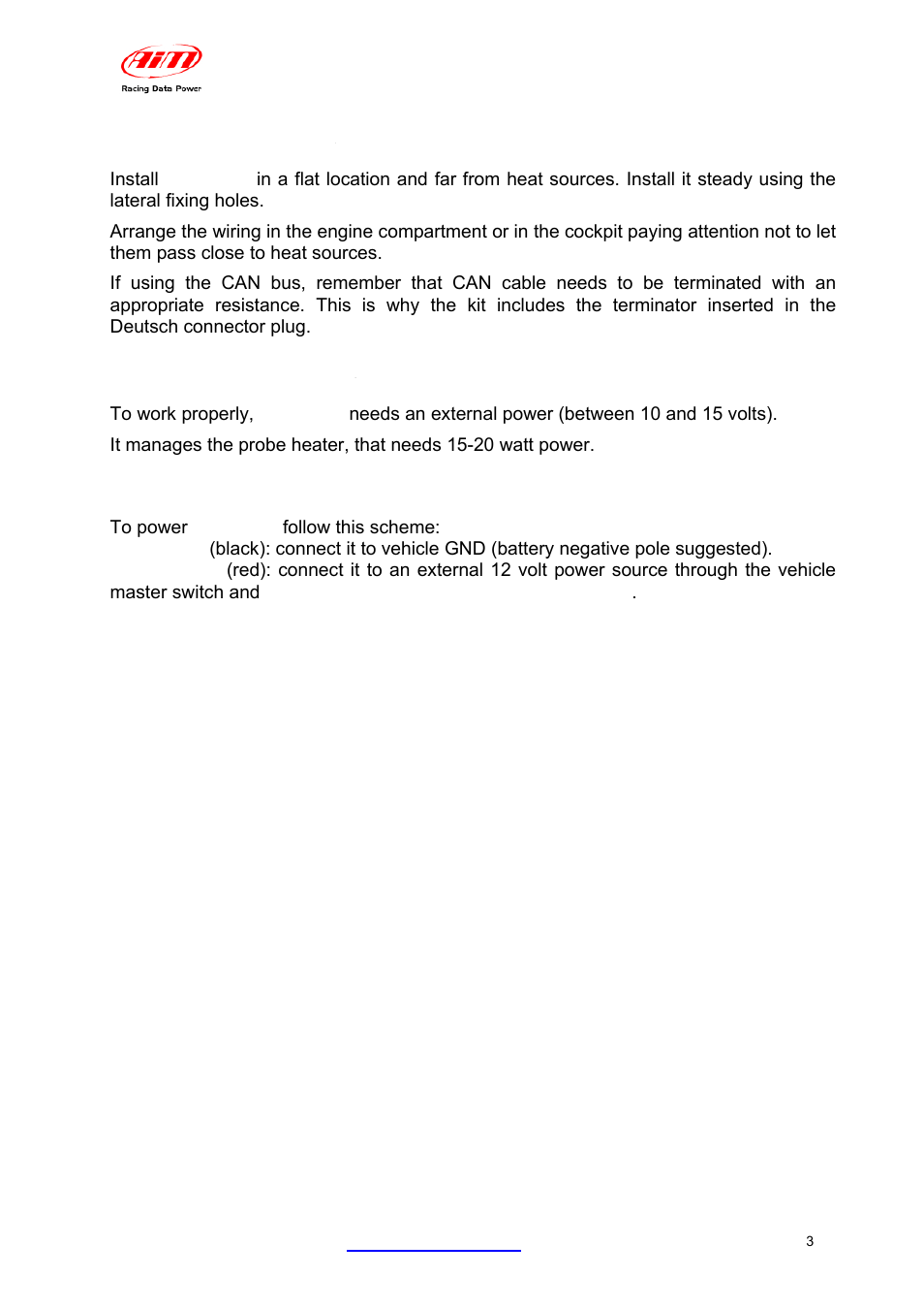 2 – lcu-one mounting, 3 – lcu-one power | AiM LCU-One CAN + Analog ver 1.05 User Manual | Page 4 / 36