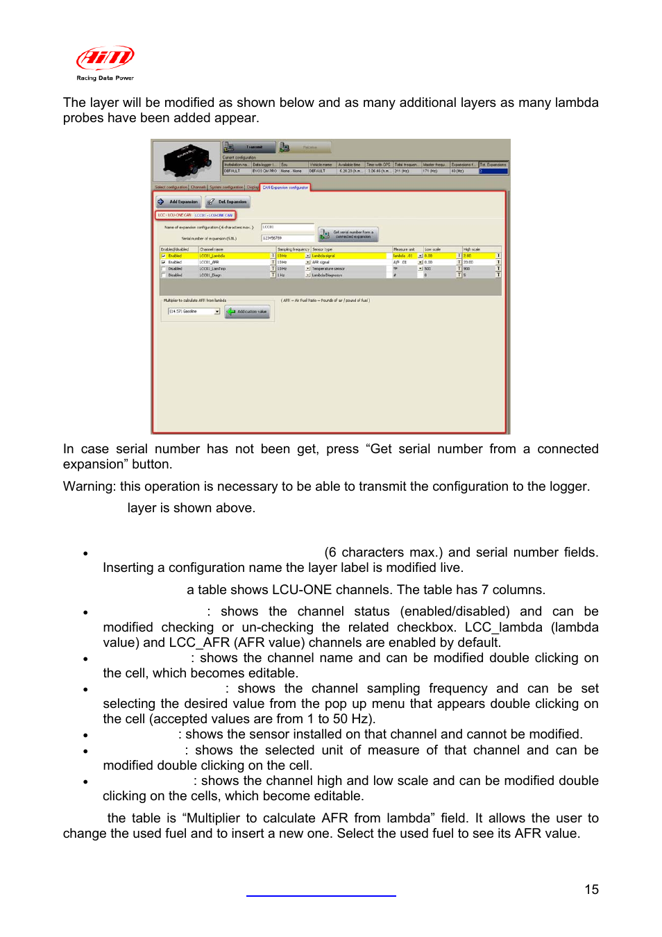 AiM LCU-One CAN for MXL QM/EVO3 QM User Manual | Page 16 / 22