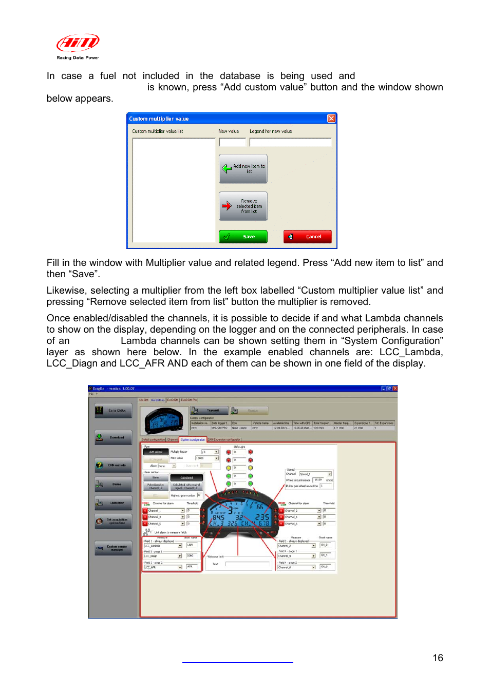 AiM LCU-One CAN for MXL QM/EVO3 QM User Manual | Page 17 / 22