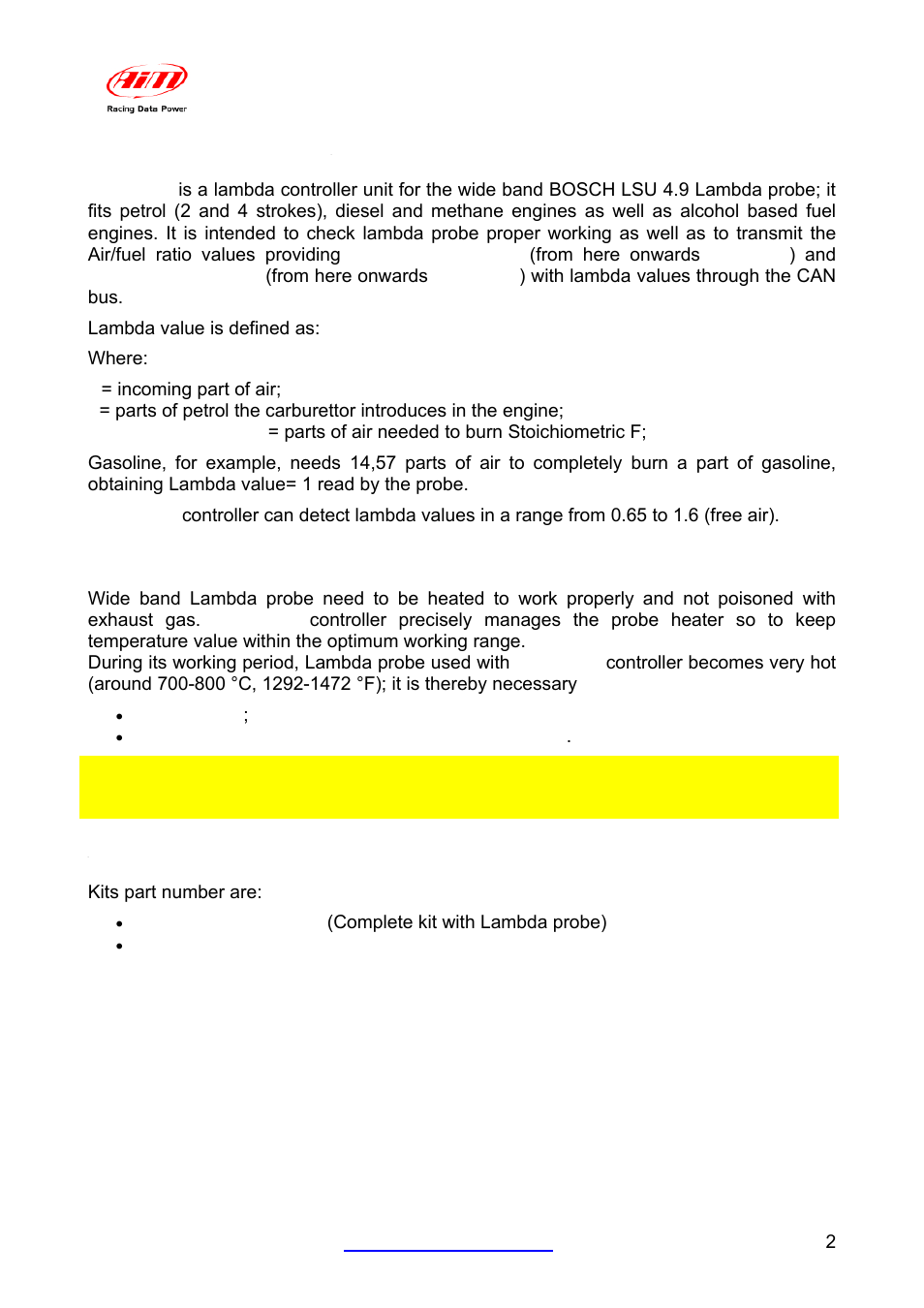 Chapter 1 – lcu–one, 1 – part number | AiM LCU-One CAN for MXL QM/EVO3 QM User Manual | Page 3 / 22
