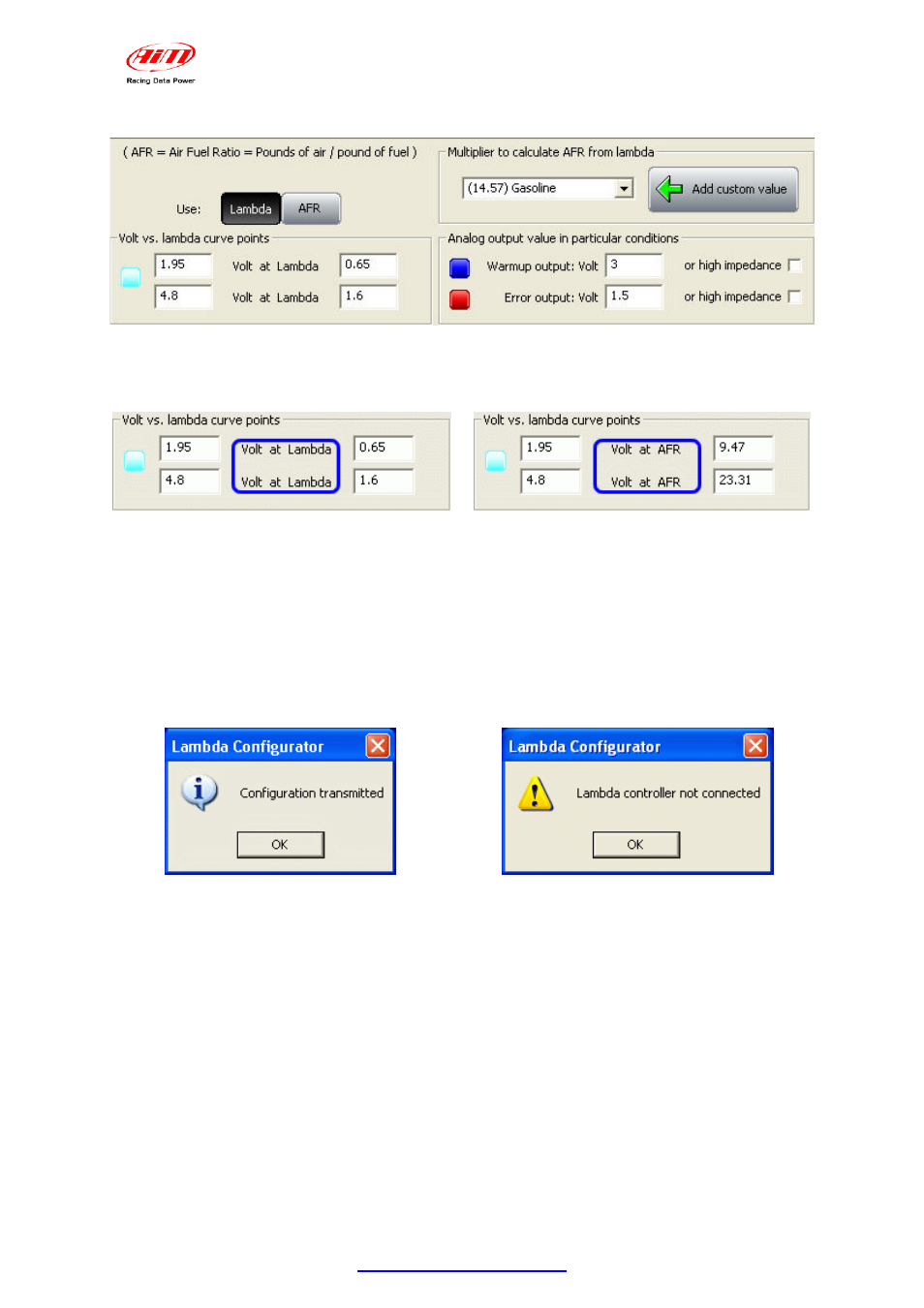 AiM LCU-One Analog  ver 1.02 User Manual | Page 11 / 16