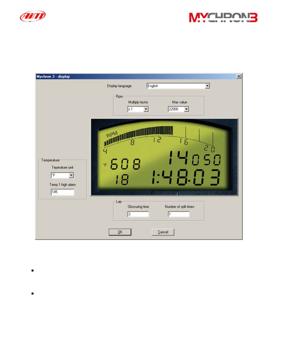 Configuration via “visualization” pushbutton | AiM MyChron3 Basic User Manual | Page 50 / 55