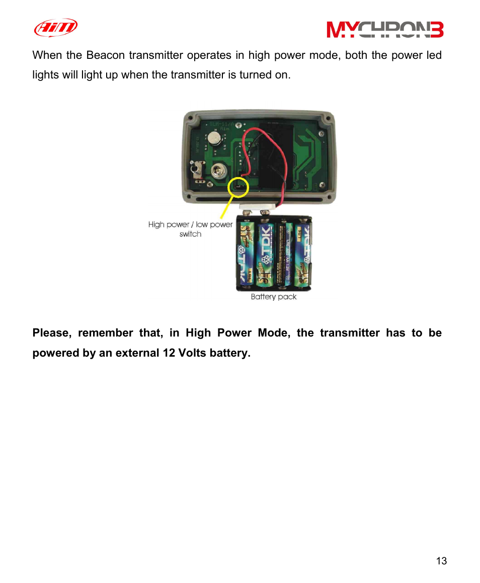AiM MyChron3 XG Log User Manual | Page 13 / 91