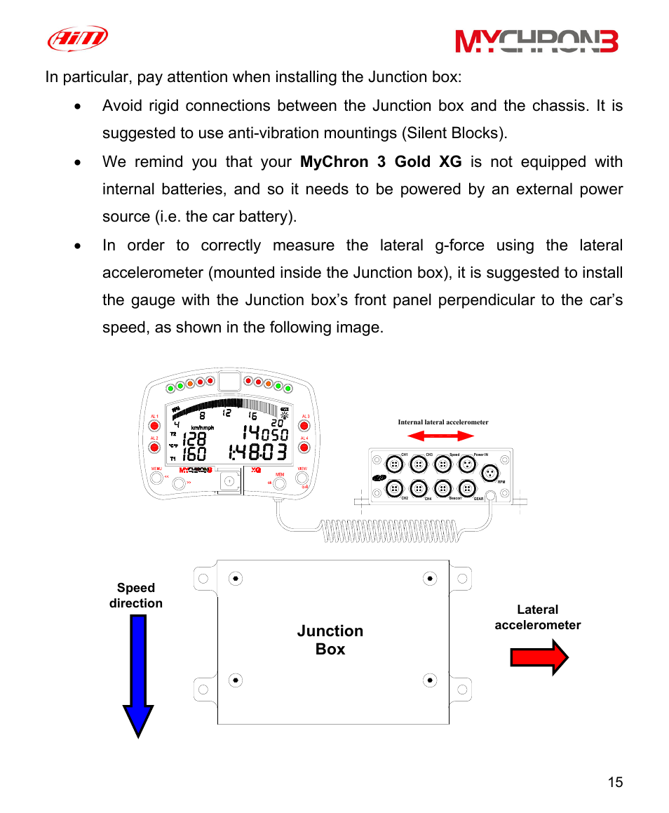 Junction box | AiM MyChron3 XG Log User Manual | Page 15 / 91