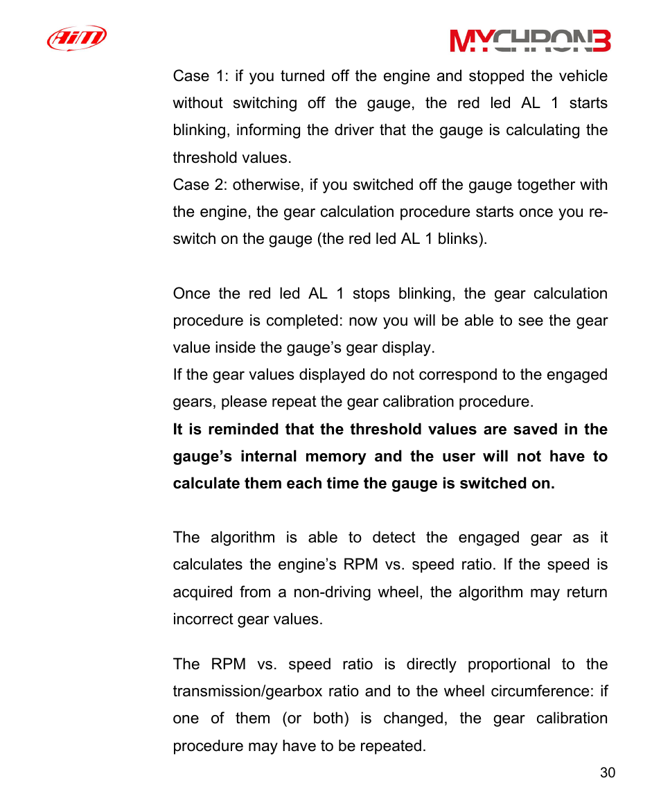 AiM MyChron3 XG Log User Manual | Page 30 / 91