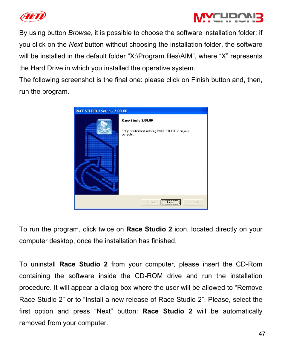 AiM MyChron3 XG Log User Manual | Page 47 / 91