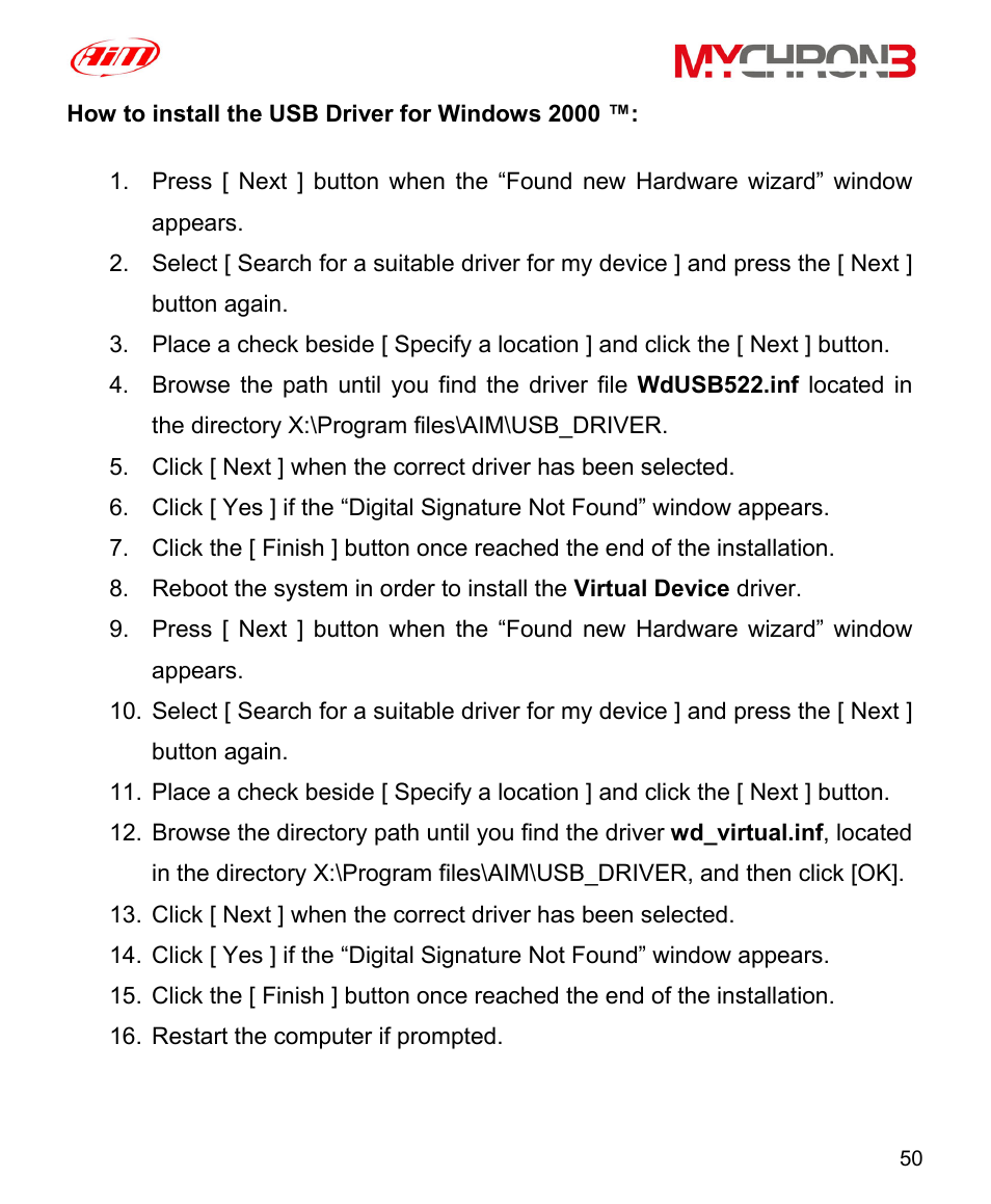 AiM MyChron3 XG Log User Manual | Page 50 / 91