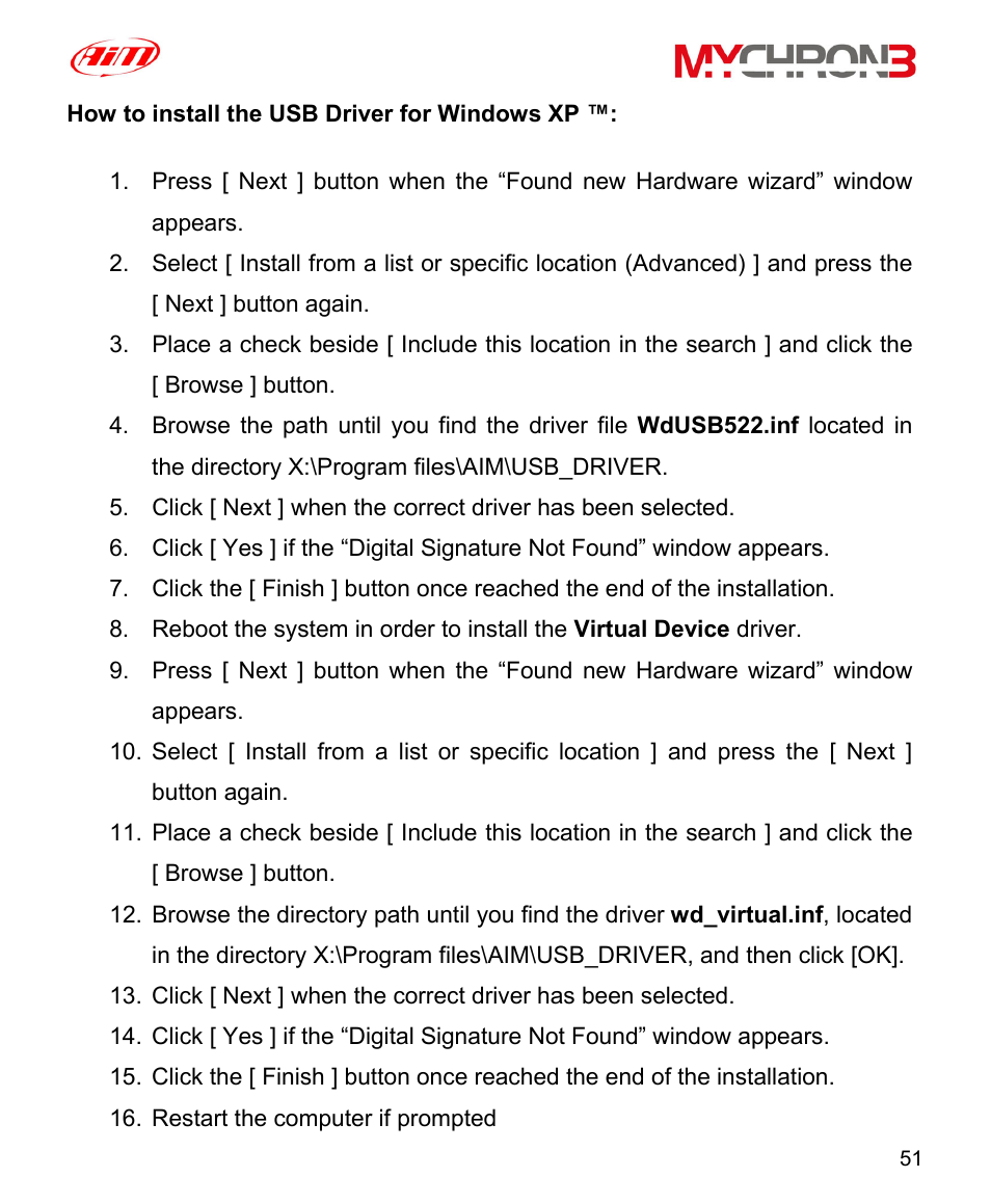 AiM MyChron3 XG Log User Manual | Page 51 / 91
