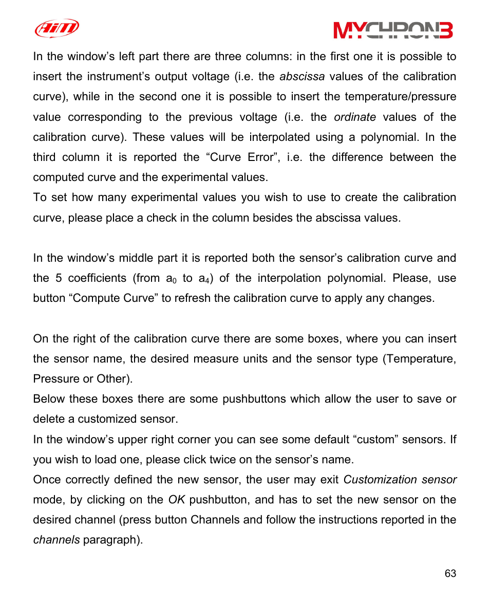 AiM MyChron3 XG Log User Manual | Page 63 / 91