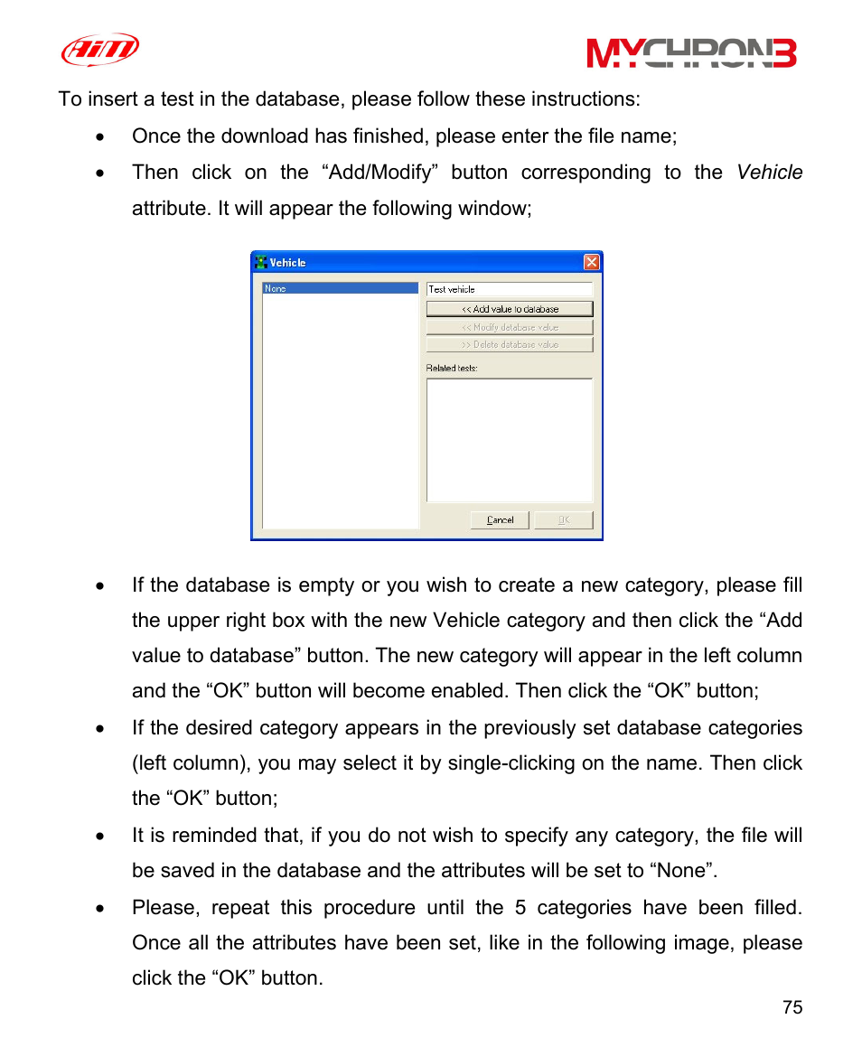 AiM MyChron3 XG Log User Manual | Page 75 / 91