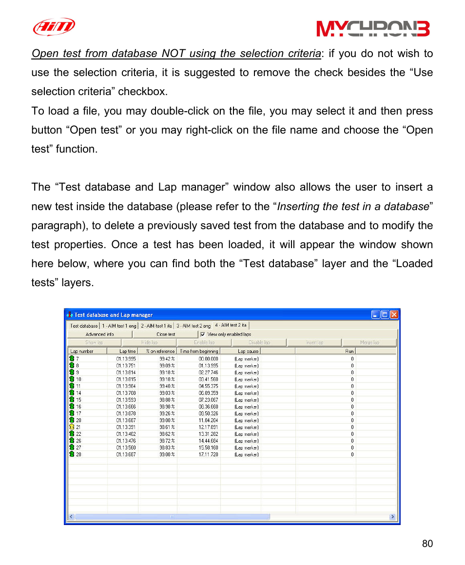 AiM MyChron3 XG Log User Manual | Page 80 / 91
