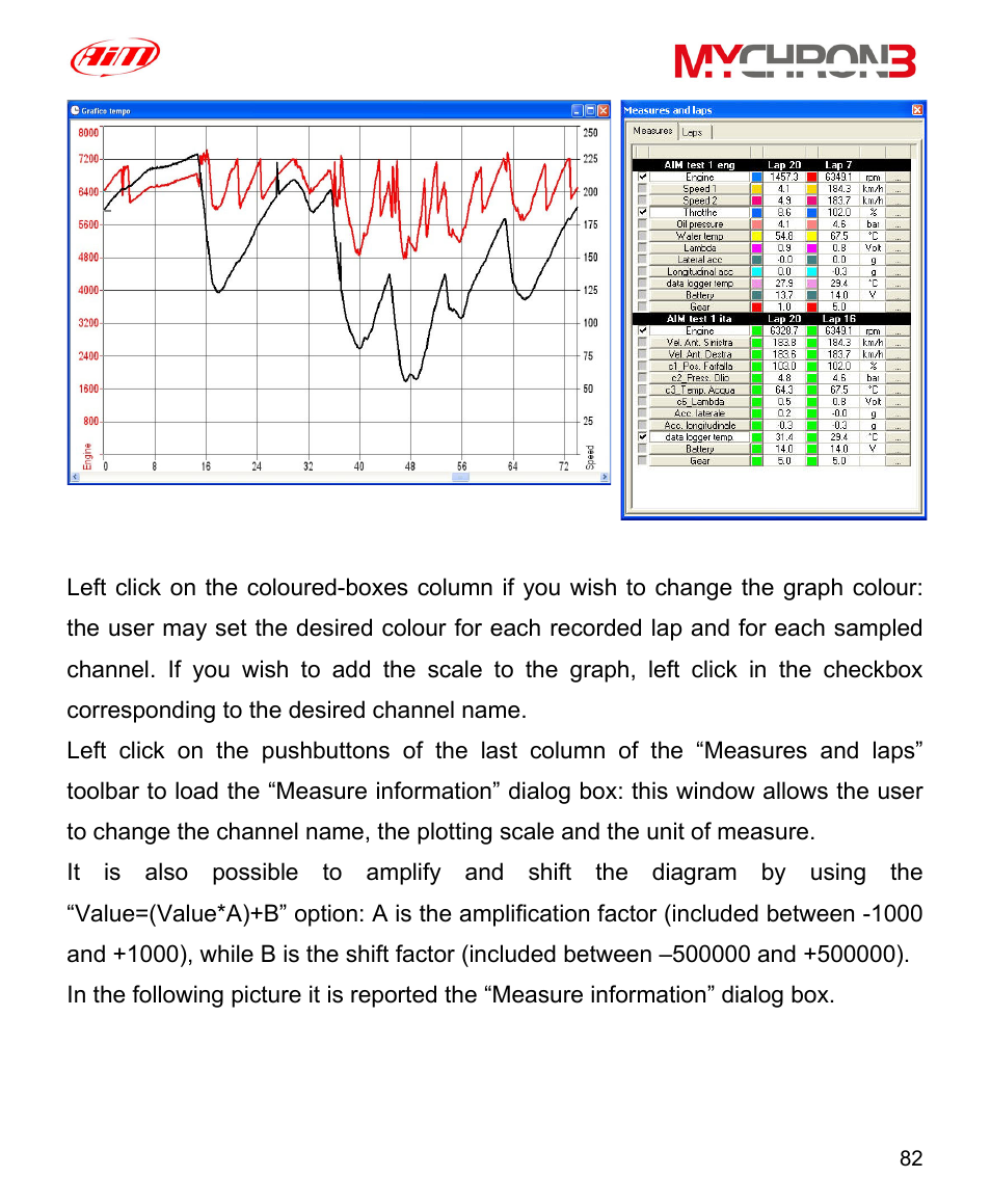 AiM MyChron3 XG Log User Manual | Page 82 / 91