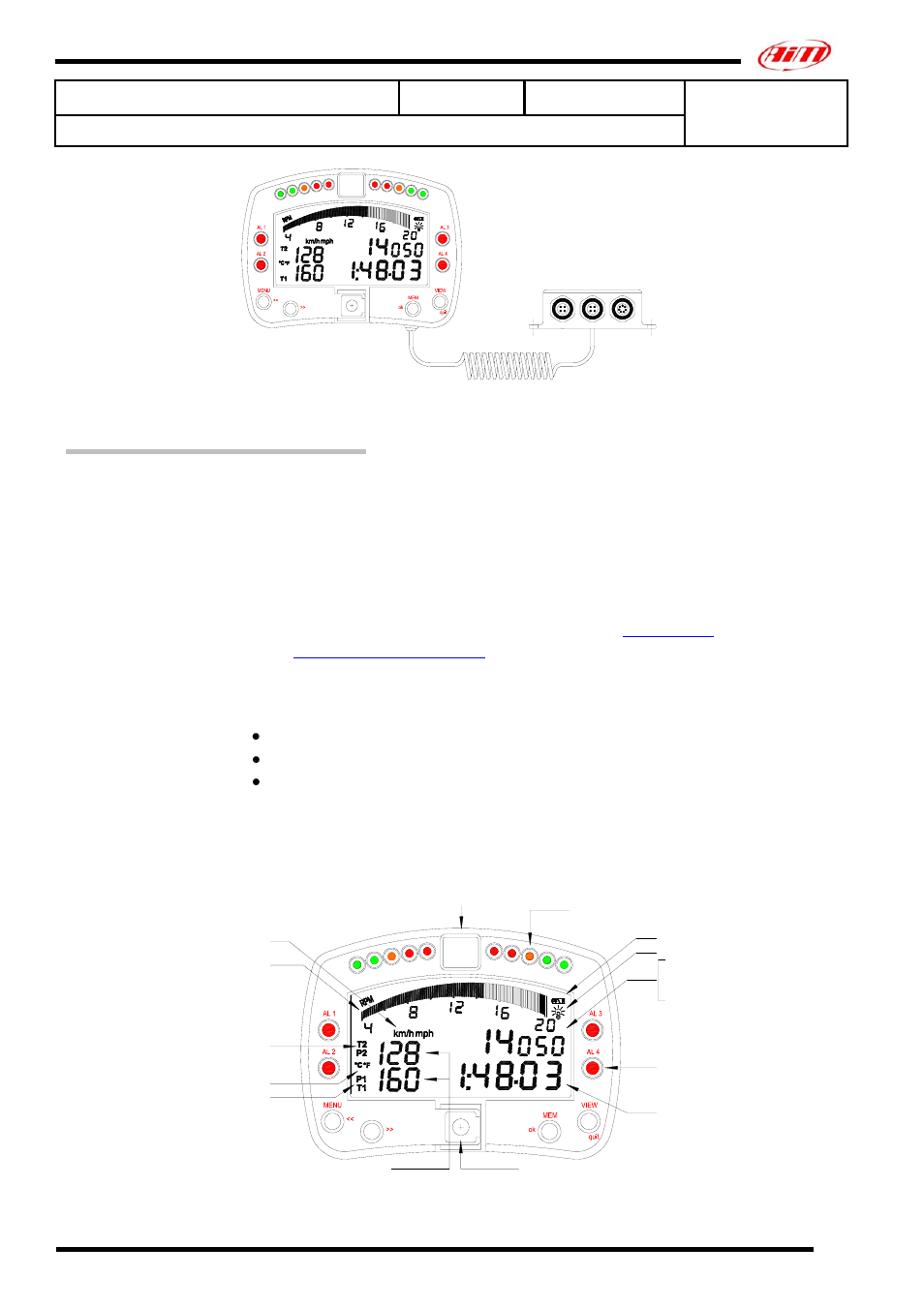 AiM MyChron3 Visor User Manual | 4 pages