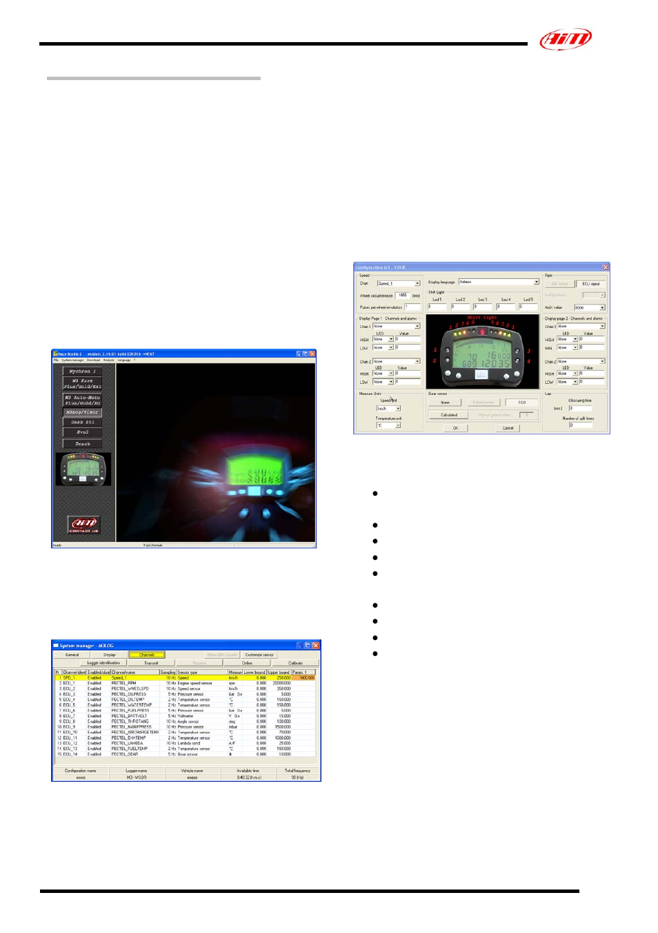 Software | AiM MyChron3 Visor User Manual | Page 3 / 4