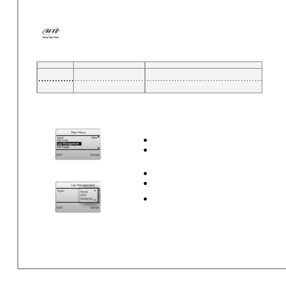 3 - lap management | AiM MyTach User Manual | Page 11 / 39