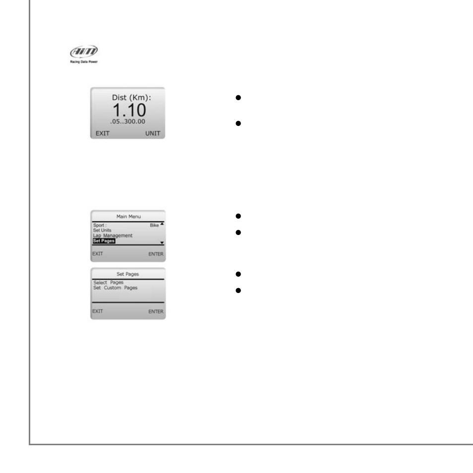 4 – set pages | AiM MyTach User Manual | Page 13 / 39