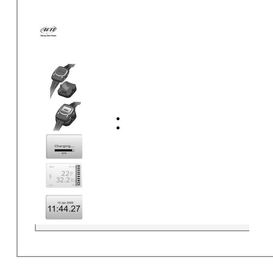 3 – how to charge the battery | AiM MyTach User Manual | Page 6 / 39