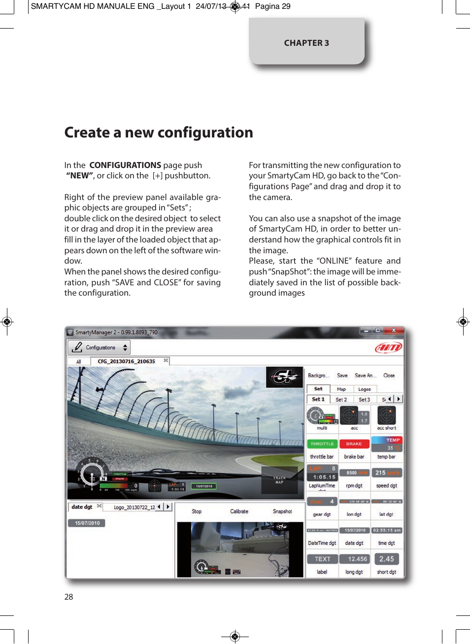 Create a new configuration | AiM SmartyCam GP HD ver 1.00 User Manual | Page 28 / 48